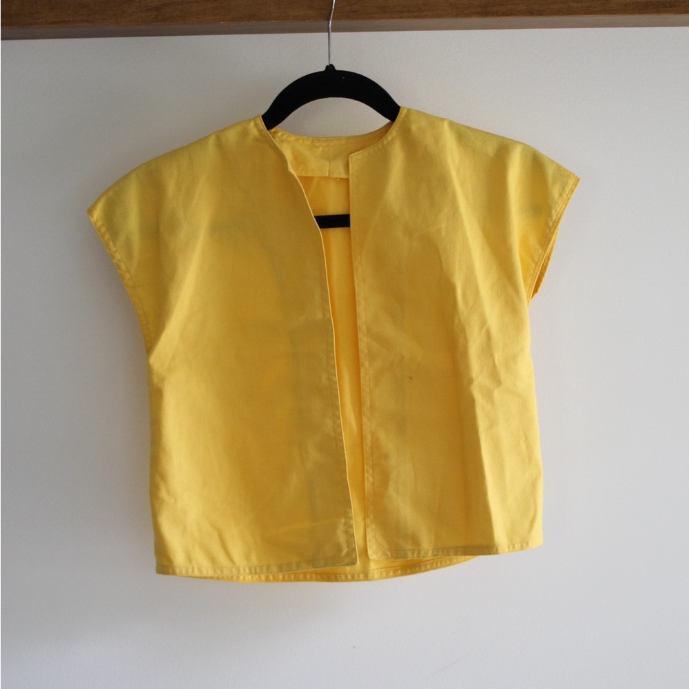 Yellow Open-Front Top